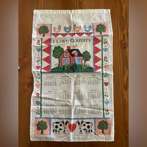 1999 calendar tea towel. No stains